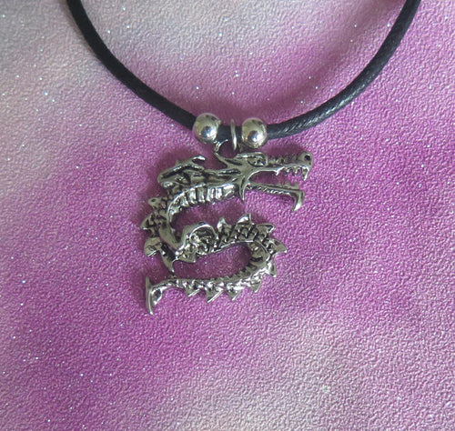 Mythical Chinese Dragon Pendant Necklace