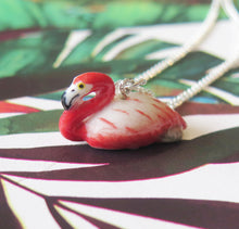 Load image into Gallery viewer, Flamingo Porcelain Pendant Necklace