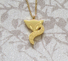 Load image into Gallery viewer, Spiritual Fox Pendant Necklace in Gold, Platinum or Rose Gold Plated