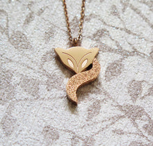 Load image into Gallery viewer, Spiritual Fox Pendant Necklace in Gold, Platinum or Rose Gold Plated
