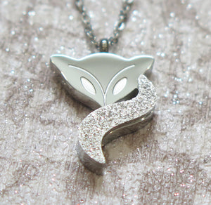 Spiritual Fox Pendant Necklace in Gold, Platinum or Rose Gold Plated