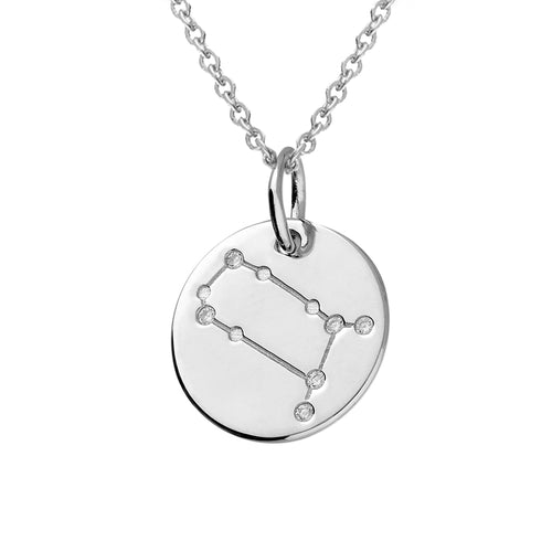 Gemini Star Constellation Sterling Silver Pendant Necklace