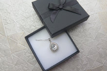Load image into Gallery viewer, High Quality Solid 925 Sterling Silver Czech Crystal Teardrop Pendant Necklace