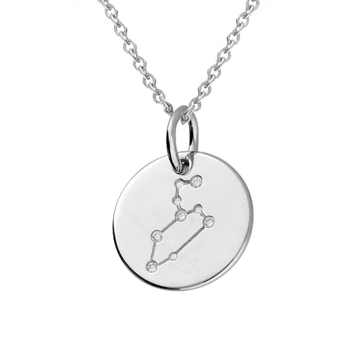 Leo Star Constellation Sterling Silver Pendant Necklace