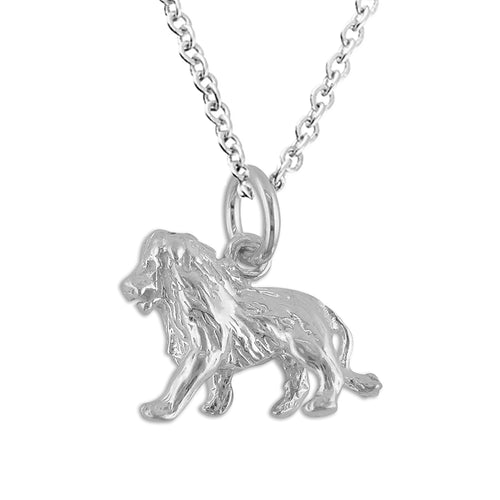 Sterling Silver Lion Pendant Necklace