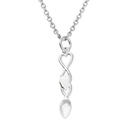 Sterling Silver Welsh Celtic Lovespoon Pendant Necklace