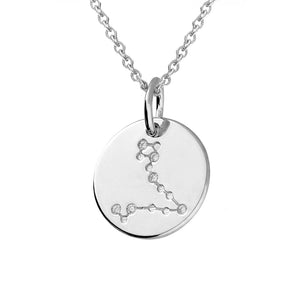 Pisces Star Constellation Sterling Silver Pendant Necklace