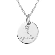Pisces Star Constellation Sterling Silver Pendant Necklace