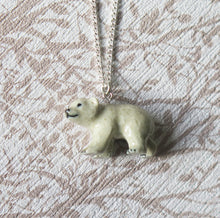 Load image into Gallery viewer, Polar Bear Cub Porcelain Pendant Necklace