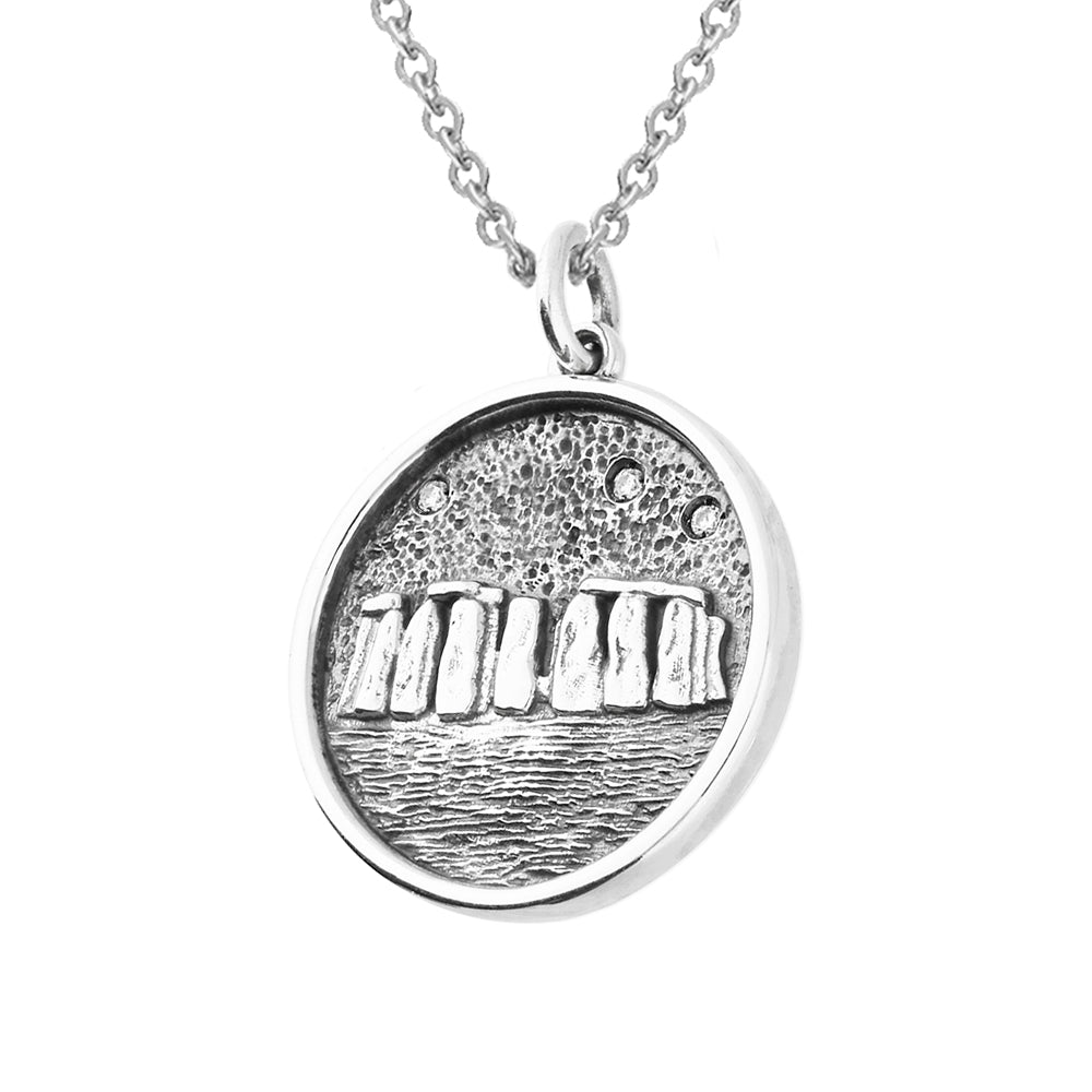 Stonehenge Sterling Silver Pendant Necklace