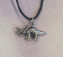 Load image into Gallery viewer, Triceratops Dinosaur Adjustable Pendant Necklace