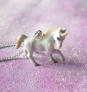 Unicorn Porcelain Pendant Necklace