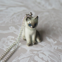 Load image into Gallery viewer, Ragdoll Cat Kitten Porcelain Pendant Necklace